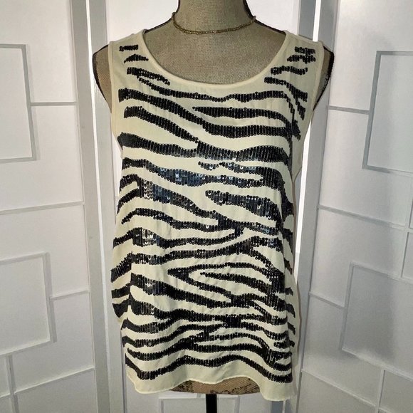 Ann Taylor Loft Zebra Print Sleeveless blouse - Picture 2 of 11